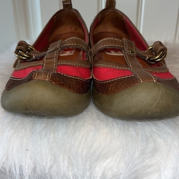 Lucky brand vintage cute comfy red brown y2K boho Mary Jane buckle shoe size 9 - Picture 2 of 13